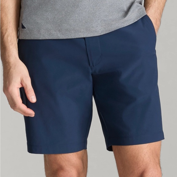 UNTUCKit Navy Blue Chancellor Men's Flat Front Shorts Size 37 - Picture 1 of 6